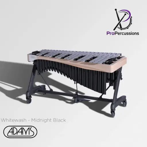 [VAWA35S-31] Vibraphone ADAMS 3.5 oct – Série ALPHA | Whitewash - Midnight Black - Clavier : argent