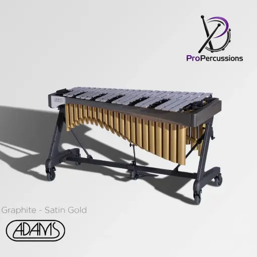 [VAWA40S-13] Vibraphone ADAMS 4.0 oct – Série ALPHA | Graphite - Satin Gold - Clavier : argent