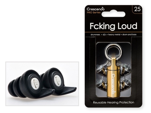 [CRE-PRO25] Pro Fcking Loud 25 - Filtres Auditifs - Protection SNR 20dB