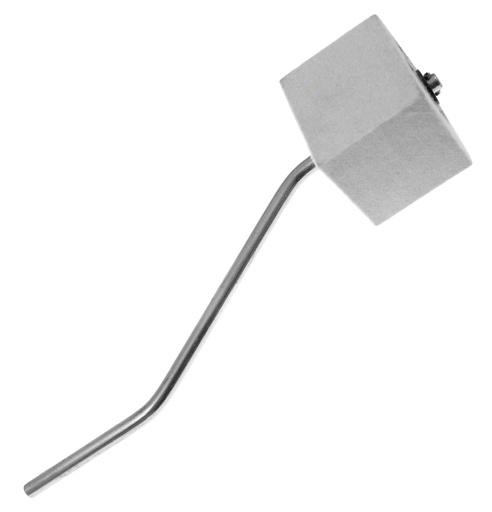 [DAN-306BS] 306BS - Batte Pédale GC - Feutre Carré Blanc - Tige Chrome - Courbe Double Pédale