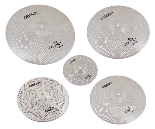 [OBE-MU-SET5] Pack 5 Cymbales Silencieuses Mute - 10/14/16/18/20 | OBERA